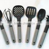 2016 Hot Sale FDA and LFGB Food Grade Colorful 6 Pcs Nylon Cooking Utensils Set & Silicone Kitchen Products thumbnail-1