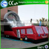Giant inflatable fire truck water slide home inflatable water slide inflatable monster truck for adult