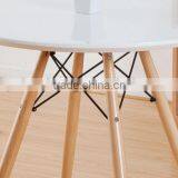 Modern Living Room Furniture PP Plastic Table With Wooden Legs thumbnail-6