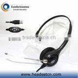 Professional Noise Cancelling Call Center Micro Usb Headset Headphone HSM-600TPQDUSBC