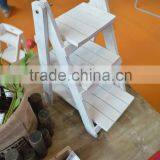 MHOME Wooden White Small Table Flower Stand