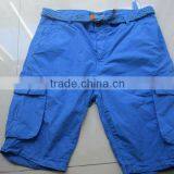 2012 100% Cotton Cargo Short Pant for Mens With Belt