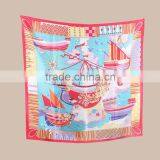 Digital Printed Wholesale New Twill Silk Scarves 90*90 thumbnail-2