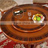 Round Shape Wooden Furniture Reclaimed Rubber Wood Dining Table With Turntable thumbnail-2