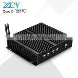 Hot sale Fanless Compouter X26-I5G 3317U Mini PC Win 7 Vensmile W10 mini cpu 8G RAM 32G SSD With VGA 1* La