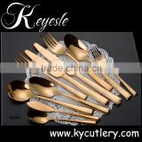 sets 24pcs stainless steel gold flatware,wedding gold cutlery