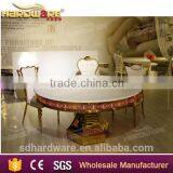 Dubai LED Round Golden Stainless Steel Base Wedding Dining Table for Events thumbnail-6