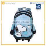 New Product High Quality Waterproof Nylon Cartoon School Bag With Wheels Bright Supplier's Choice thumbnail-1