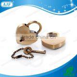 AJF Brass Lock Bronze Lock Antique Heart Padlock thumbnail-2