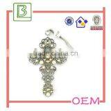 Decoration metal craft and arts cross brooch promotion gift for woman