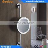 Beelee Round Brass Mirror LED Salon Wall Cosmetic Mirror With Bracket thumbnail-1