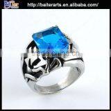 Cheap Titanium Jewelry Stainless Steel Mens Zircon Skull Ring thumbnail-2