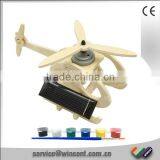 EN71 Passed Kids Wooden Plane Solar Energy 3D Puzzle thumbnail-1