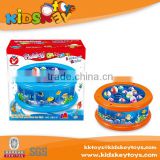 2015 hot sale kids plastic toy water game battery operated fishing game with lighe and music