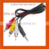 3.5 mm Plug to 3RCA AV Video Audio Cable