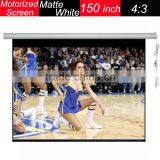 New HD Electric Motorized Wall Mount 4:3 for 3D Cinema Office 150 Inch Projector Screen