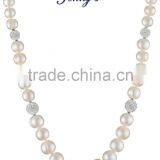 Factory Supply Trendy Style Pearl Necklace With Rhinestone thumbnail-1