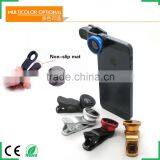 Mobile Phone Accessories 3 in 1 Lens Kit 180 Degree Fisheye Lens Wide Angle Lens Micro Lens for Samsung Iphone 6
