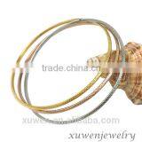 Three Tone Stainless Steel Wire Bangle