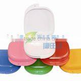 Colored Plastic Denture Storage Box/Dental Retainer Box