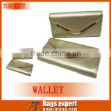 2013 new arrival shiny metalic pu wallet for office lady