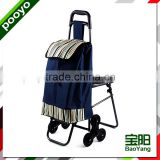Newest portable stair climbing shopping trolley bag with seat
