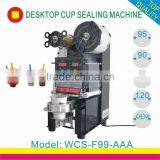 CE Approved Plastic Bubble Tea Cup Sealing Machine for Boba Tea Cup Sealing