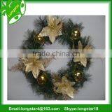 Good Quality Customized Decorated Christmas Wreaths With Colorful Designs thumbnail-2