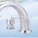 High Quality Taiwan Made Chrome Plated Classic 3 Piece Bathroom Faucet thumbnail-1