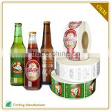 OEM Customized Printer Logo Label Labels Stickers For Beer Bottle Supplier