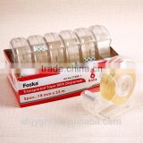 1" Plastic Transparent Stationery Adhesive Tape with Dispenser.