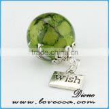 Real Fern Beautiful Pendant 20mm Size Wish Charm Necklace Pendant thumbnail-3
