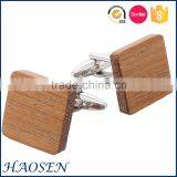 2015 new in gifts wholesale classical fashion men's custom wood cufflinks