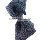 beautiful leopard printed chiffon bow tie hairbands