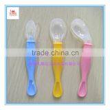 Safe Food Grade Color Change Flexible Silicone Baby Spoon, Soft Color Change Unbreakale Silicone Baby Feeding Spoon