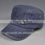 custom denim brand military cap