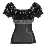 GOTHIC BLACK FAUX LEATHER STEAMPUNK CORSET OUTER GARMENT WHOLESALE CHEAP PRICE thumbnail-4
