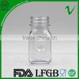 Hot Sale Empty Clear 100ml Square PET Bottle for Juice Packaging