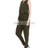 Olivedrab Jumpsuit Slim Pants 2016 Women Pants thumbnail-3