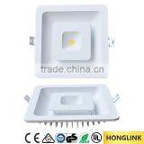 5W 7W 10W Double Color Recessed Square COB and SMD LED Panel Downlight
