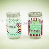 Clear Glass Jar Glass Mason Jar Decal Metal Lid thumbnail-2
