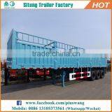 3 Axle 50 Tons High Drop Side Board Cattle Gated Stake Steel Cage Cargo Fence Semi Trailer for Sale thumbnail-3