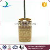 Brown Decal Glazed Classic Square Ceramic Bathroom Set thumbnail-5