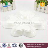 Wholesale White Ceramic Flower Design Kitchen Soy Sauce Dish thumbnail-3