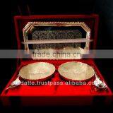 Home Decoration Gift Item Beautiful Handmade Silver Plated Gift Bowl Spoon Set thumbnail-3