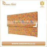 Eco Friendly Purse Cork Bag,wood Vegan Cork Clutch Bag thumbnail-2