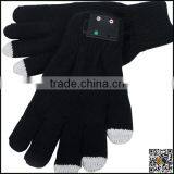 Fashion My-call Smart Phone Touch Screen Knitted Black Gloves,knitted Bluetooth Gloves thumbnail-2