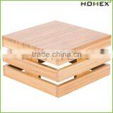 Bamboo Food Square Crate Riser Storage Bin Homex BSCI/Factory thumbnail-2