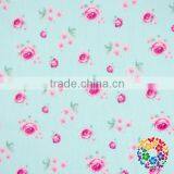 Pink Flower Printed Light Blue Cotton Fabrics Wholesale Cotton Fabric Texile for Curtain Fabric thumbnail-6