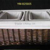 Set of 5 Willow Storage Basket With Lining thumbnail-1